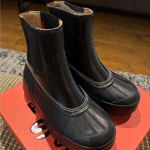 Proenza Schouler Black Ankle Rain Snow Boots 40 41